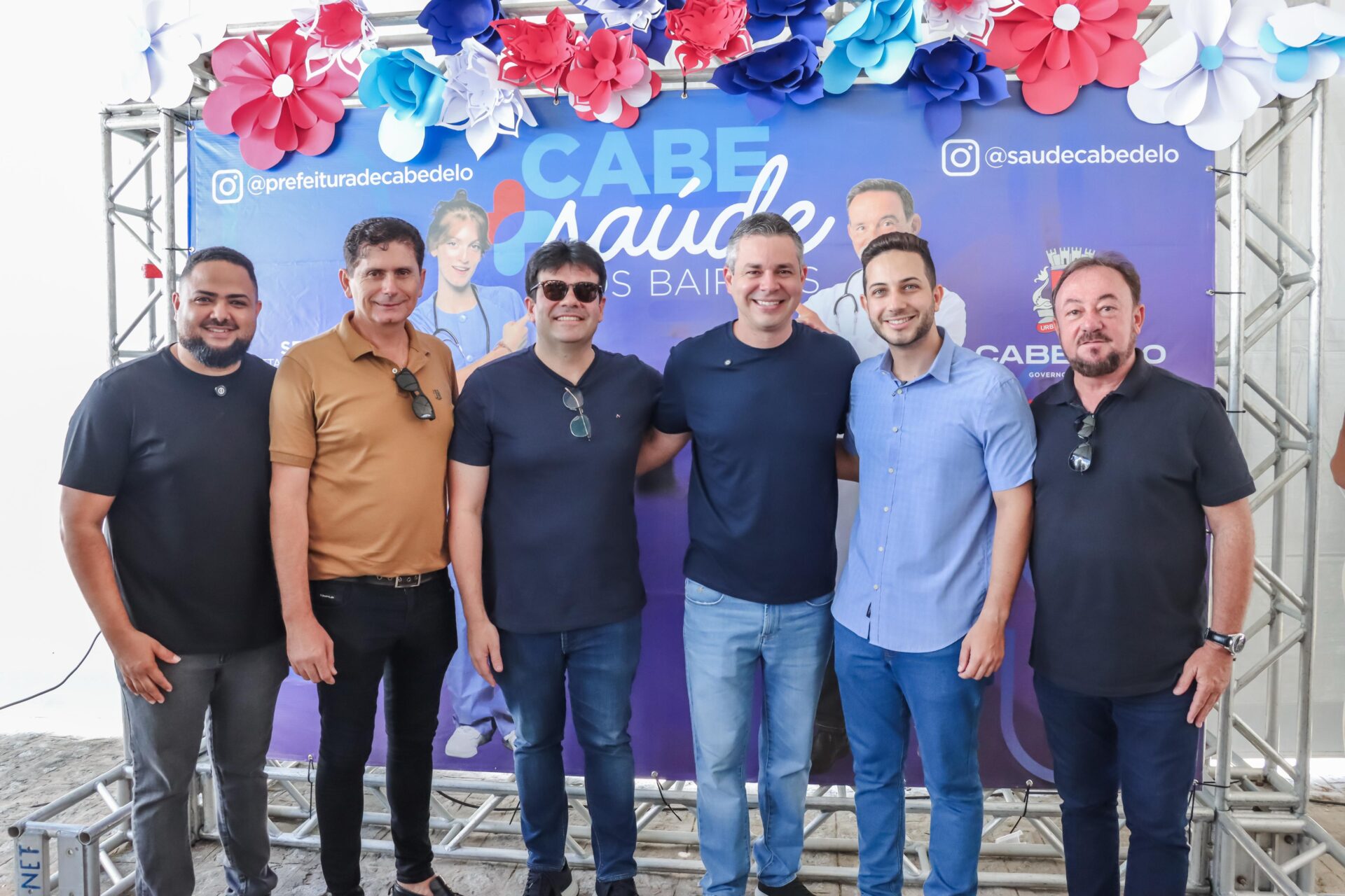 Deputado Eduardo Carneiro acompanha mutirão de saúde em Cabedelo ao lado do prefeito André e vereadores do Solidariedade