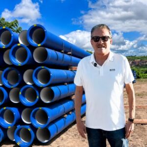 Deputado Tião Gomes acompanha avanço de obra que vai ampliar abastecimento de água em três cidades do Brejo paraibano